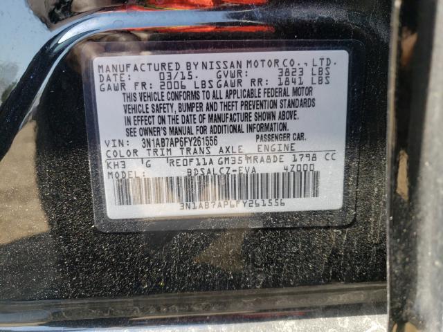 Photo 9 VIN: 3N1AB7AP6FY261556 - NISSAN SENTRA S 