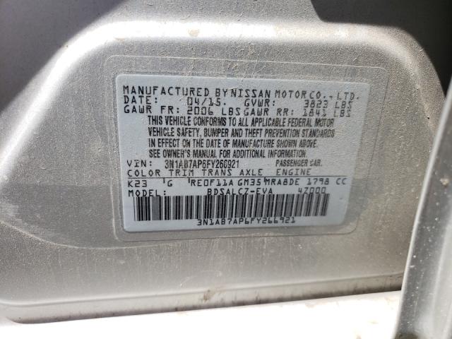 Photo 9 VIN: 3N1AB7AP6FY266921 - NISSAN SENTRA S 