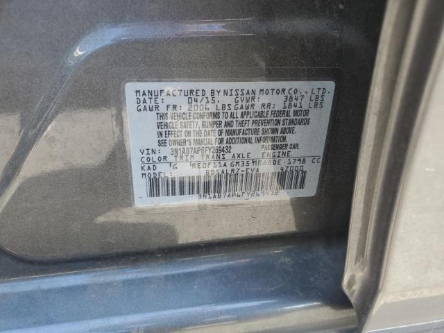 Photo 11 VIN: 3N1AB7AP6FY269432 - NISSAN SENTRA S 