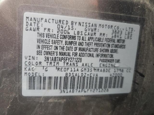 Photo 12 VIN: 3N1AB7AP6FY271228 - NISSAN SENTRA 