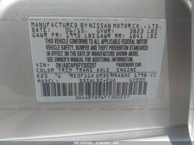 Photo 8 VIN: 3N1AB7AP6FY300257 - NISSAN SENTRA 