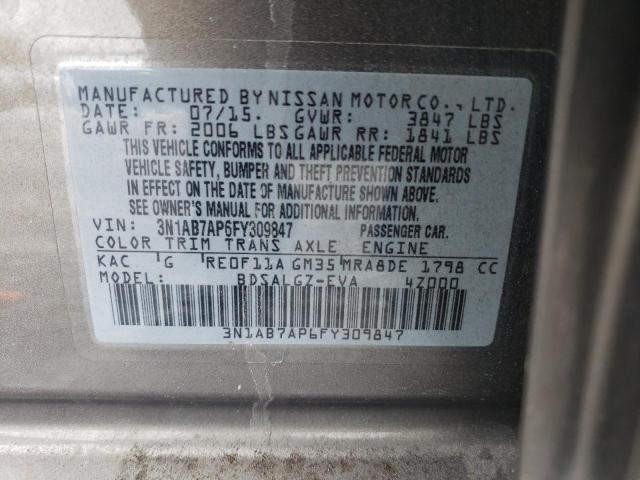 Photo 11 VIN: 3N1AB7AP6FY309847 - NISSAN SENTRA S 