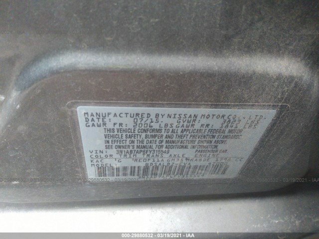 Photo 8 VIN: 3N1AB7AP6FY315549 - NISSAN SENTRA 