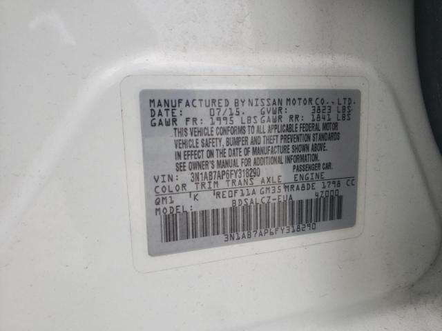 Photo 12 VIN: 3N1AB7AP6FY318290 - NISSAN SENTRA S 