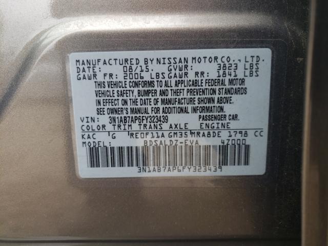 Photo 9 VIN: 3N1AB7AP6FY323439 - NISSAN SENTRA S 