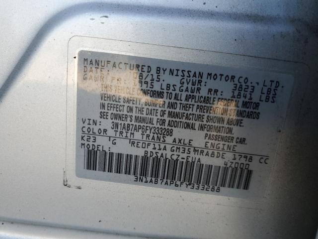 Photo 11 VIN: 3N1AB7AP6FY333288 - NISSAN SENTRA S 