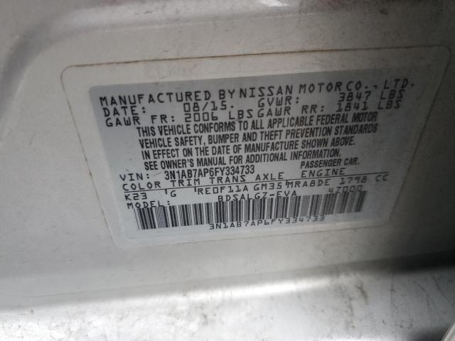 Photo 11 VIN: 3N1AB7AP6FY334733 - NISSAN SENTRA S 