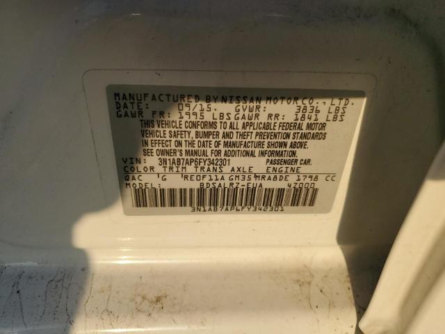 Photo 11 VIN: 3N1AB7AP6FY342301 - NISSAN SENTRA S 