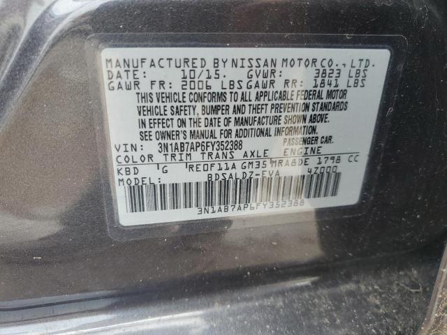 Photo 11 VIN: 3N1AB7AP6FY352388 - NISSAN SENTRA S 