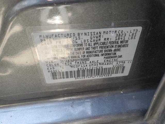 Photo 9 VIN: 3N1AB7AP6FY359583 - NISSAN SENTRA S 