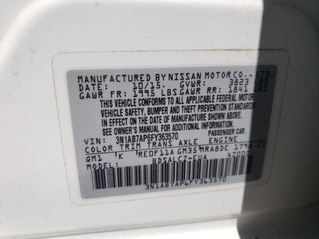 Photo 9 VIN: 3N1AB7AP6FY363570 - NISSAN SENTRA 