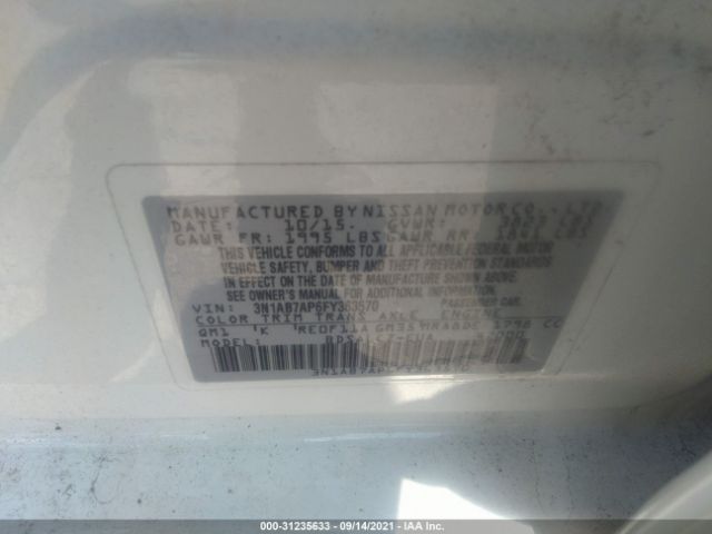 Photo 8 VIN: 3N1AB7AP6FY363570 - NISSAN SENTRA 