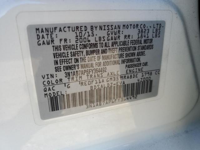 Photo 11 VIN: 3N1AB7AP6FY364492 - NISSAN SENTRA S 