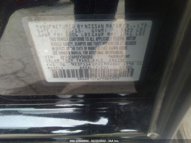 Photo 8 VIN: 3N1AB7AP6FY364959 - NISSAN SENTRA 