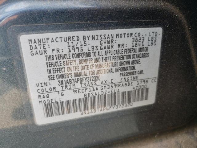 Photo 11 VIN: 3N1AB7AP6FY372320 - NISSAN SENTRA S 