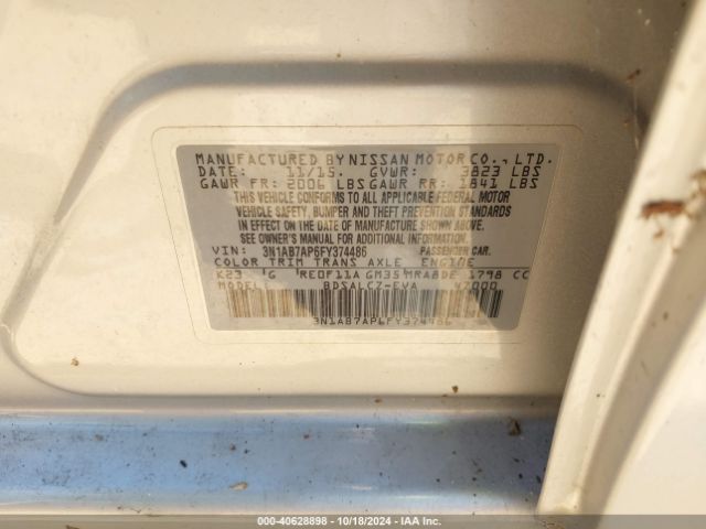 Photo 8 VIN: 3N1AB7AP6FY374486 - NISSAN SENTRA 