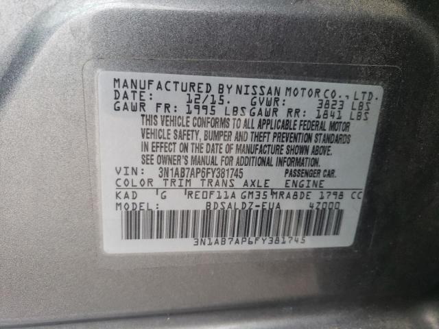 Photo 11 VIN: 3N1AB7AP6FY381745 - NISSAN SENTRA 