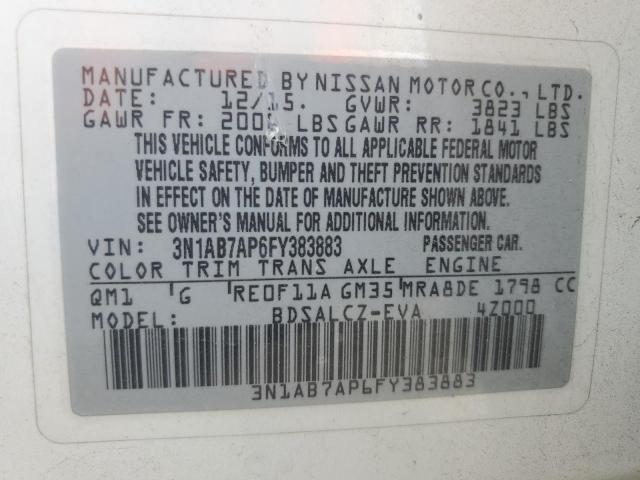 Photo 12 VIN: 3N1AB7AP6FY383883 - NISSAN SENTRA 