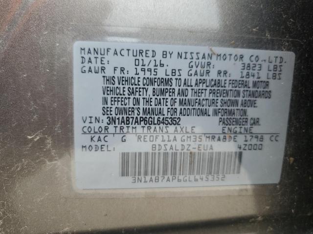 Photo 12 VIN: 3N1AB7AP6GL645352 - NISSAN SENTRA S 