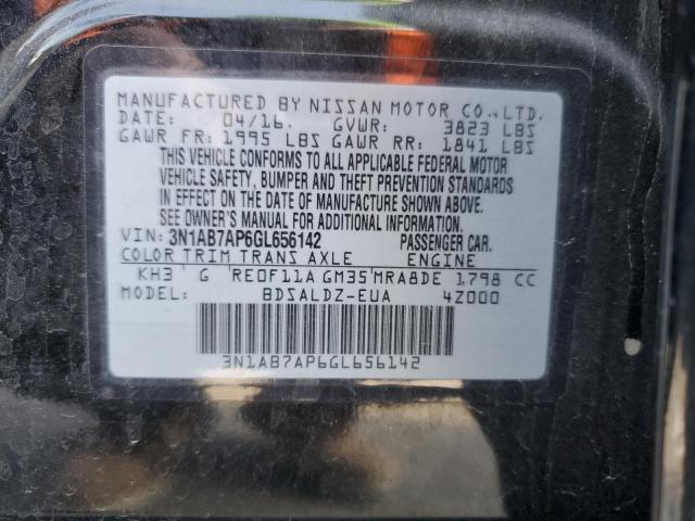 Photo 12 VIN: 3N1AB7AP6GL656142 - NISSAN SENTRA S 