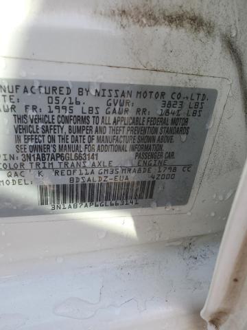 Photo 12 VIN: 3N1AB7AP6GL663141 - NISSAN SENTRA S 