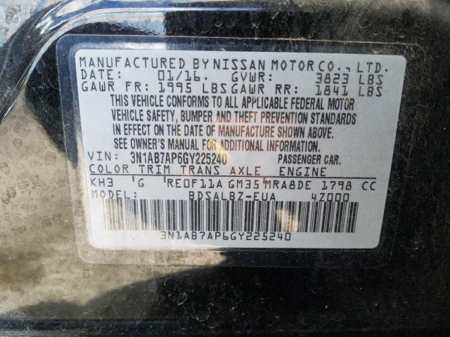 Photo 9 VIN: 3N1AB7AP6GY225240 - NISSAN SENTRA S 