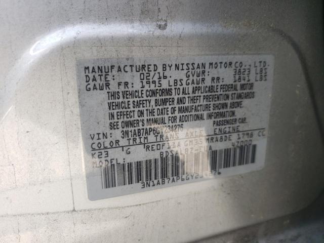 Photo 9 VIN: 3N1AB7AP6GY234276 - NISSAN SENTRA S 