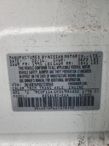 Photo 11 VIN: 3N1AB7AP6GY238540 - NISSAN SENTRA 