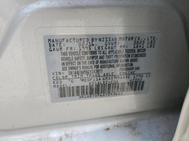 Photo 11 VIN: 3N1AB7AP6GY243611 - NISSAN SENTRA 