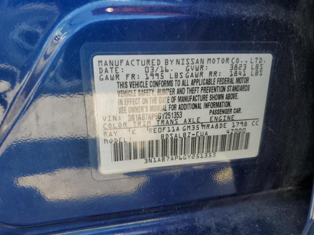 Photo 11 VIN: 3N1AB7AP6GY251353 - NISSAN SENTRA 