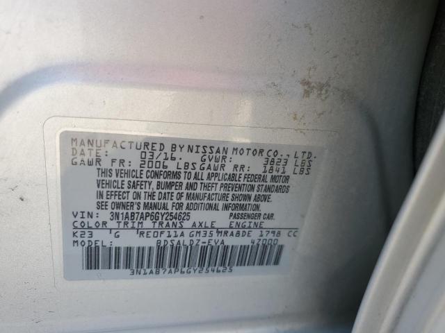 Photo 11 VIN: 3N1AB7AP6GY254625 - NISSAN SENTRA S 