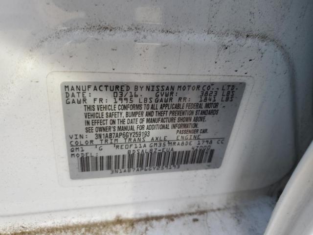 Photo 11 VIN: 3N1AB7AP6GY259193 - NISSAN SENTRA 