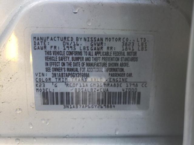 Photo 12 VIN: 3N1AB7AP6GY269884 - NISSAN SENTRA S 