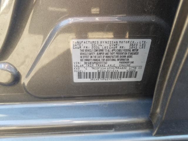 Photo 9 VIN: 3N1AB7AP6GY277743 - NISSAN SENTRA S 