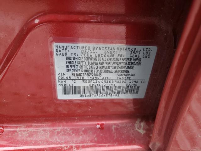 Photo 9 VIN: 3N1AB7AP6GY278455 - NISSAN SENTRA S 