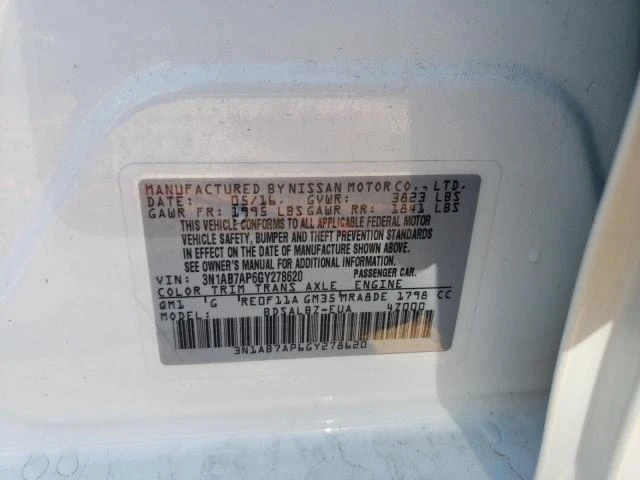 Photo 12 VIN: 3N1AB7AP6GY278620 - NISSAN SENTRA S 