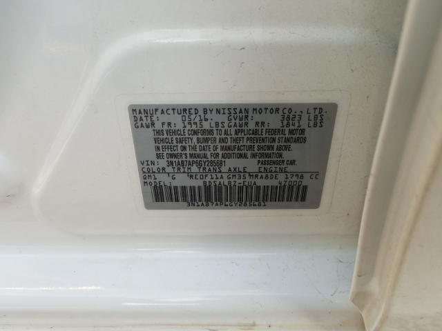 Photo 9 VIN: 3N1AB7AP6GY285681 - NISSAN SENTRA S 