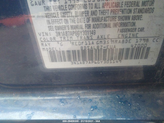 Photo 8 VIN: 3N1AB7AP6GY301149 - NISSAN SENTRA 