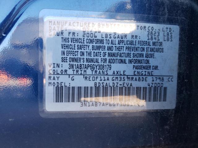 Photo 12 VIN: 3N1AB7AP6GY308179 - NISSAN SENTRA 