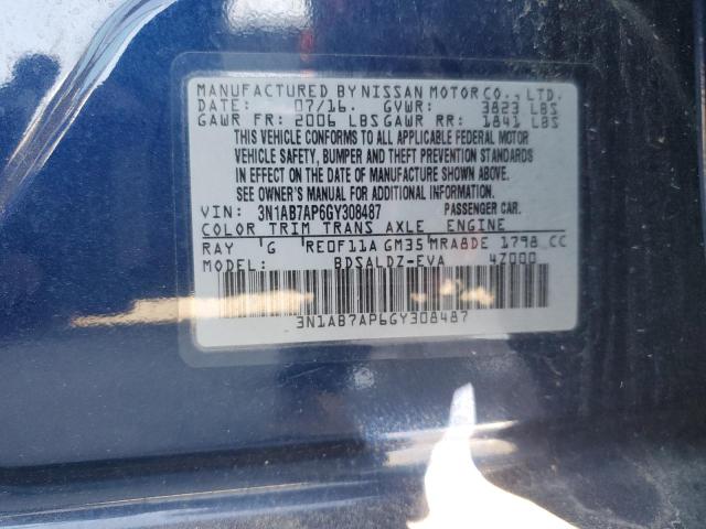 Photo 12 VIN: 3N1AB7AP6GY308487 - NISSAN SENTRA S 