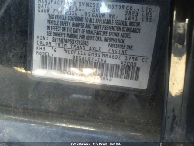 Photo 8 VIN: 3N1AB7AP6GY319845 - NISSAN SENTRA 