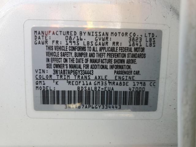 Photo 11 VIN: 3N1AB7AP6GY334443 - NISSAN SENTRA 