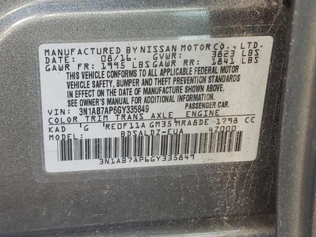 Photo 11 VIN: 3N1AB7AP6GY335849 - NISSAN SENTRA S 