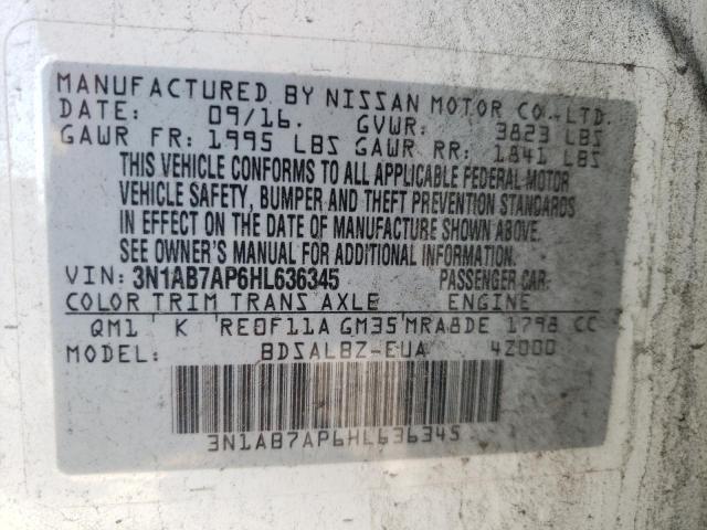 Photo 9 VIN: 3N1AB7AP6HL636345 - NISSAN SENTRA S 