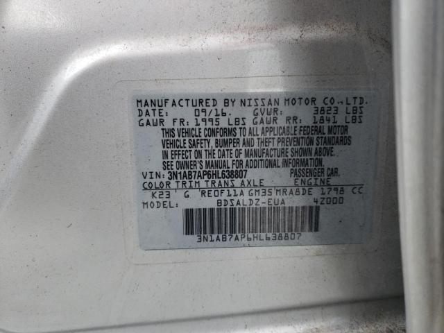 Photo 11 VIN: 3N1AB7AP6HL638807 - NISSAN SENTRA 