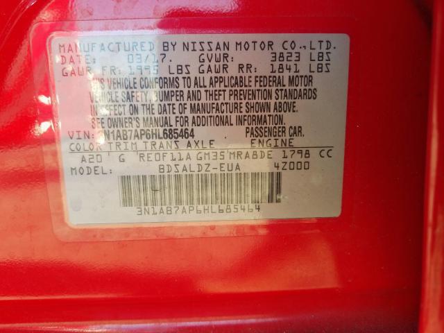 Photo 9 VIN: 3N1AB7AP6HL685464 - NISSAN SENTRA S 