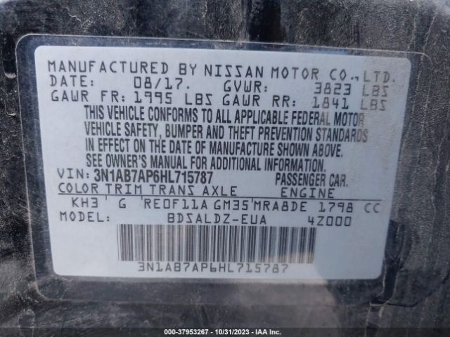 Photo 8 VIN: 3N1AB7AP6HL715787 - NISSAN SENTRA 