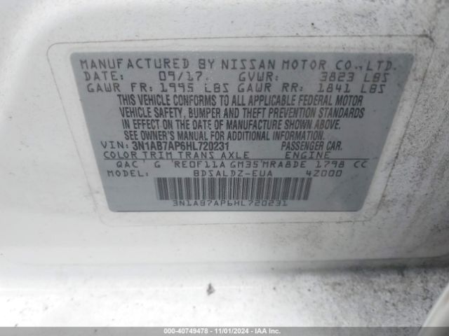 Photo 8 VIN: 3N1AB7AP6HL720231 - NISSAN SENTRA 