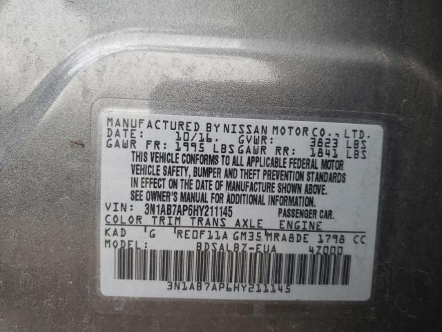 Photo 12 VIN: 3N1AB7AP6HY211145 - NISSAN SENTRA 