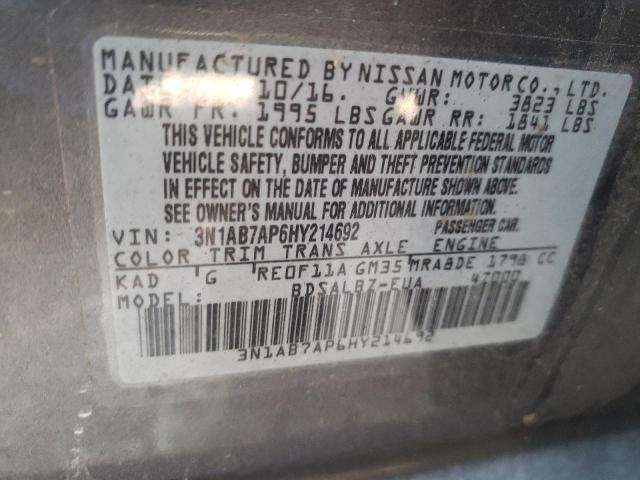 Photo 9 VIN: 3N1AB7AP6HY214692 - NISSAN SENTRA S 